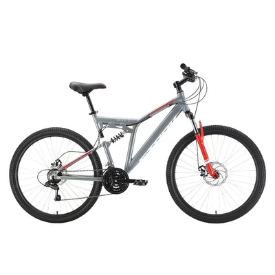 Велосипед Stark'22 Jumper FS 27.1 D серый/красный 1857289577