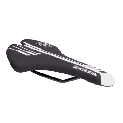 Седло вело ZEUS Z-1013 MTB Sport 278*140mm,рельсы сталь,анатомическое,черное-белое,290гр 1243074225