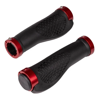 Грипсы FSD-DS12C 130 мм, чёрные с красными кольцами/150326 45661577