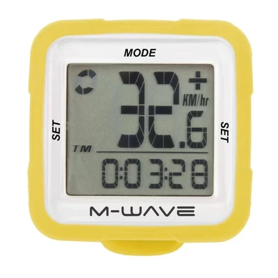 Велокомпьютер M-WAVE, 14 функций,желтый (5-244714) 347512994