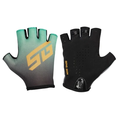 Велоперчатки STG Sens Skin черный с зеленым 1596405121