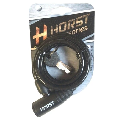 Трос-Замок HORST 8х1200мм автом. на ключе черный (09-100133) 1757269479