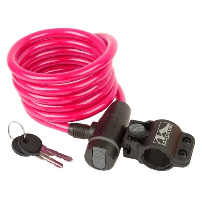 Трос-Замок M-WAVE 10х1800мм, с защ. колпачком, розовый (5-233868) 1125462457
