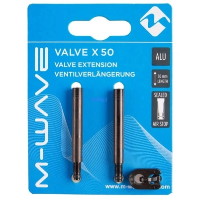 Ниппель удлинитель M-WAVE алюм., F/V 50мм, д/высоких спорт. ободов, (2шт.) черн. (5-519947) 364590527