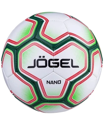 Мяч футбольный J_gel Nano №4, белый/зеленый 1743751395