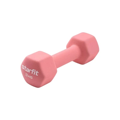 Гантель неопреновая STARFIT DB-201 3 кг, коралловый 1855410173