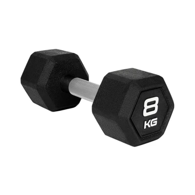 Гантель гексагональная STARFIT DB-301PRO 8 кг, обрезиненная, черный 1479833147