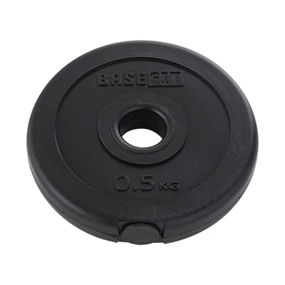 Диск пластиковый BASEFIT BB-203, 26 мм, 0,5 кг, черный 796313558