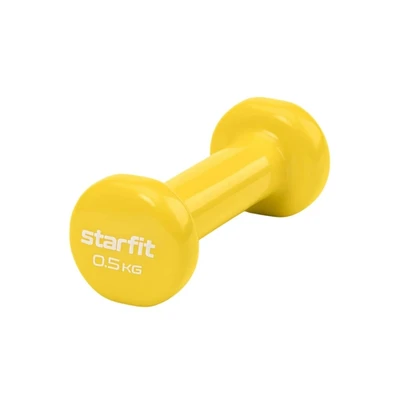 Гантель виниловая STARFIT DB-101 0,5 кг, желтый. 565336380