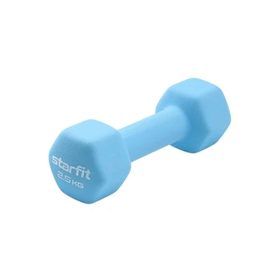 Гантель неопреновая STARFIT DB-201 2,5 кг, синий пастель. 702912041