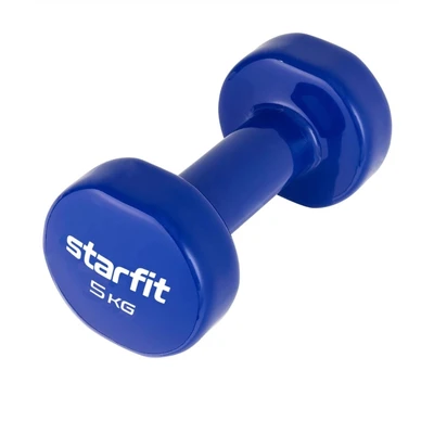Гантель виниловая STARFIT DB-101 5 кг, темно-синий. 1053880254