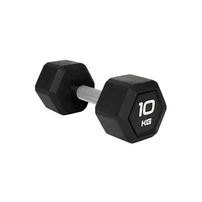 Гантель гексагональная STARFIT DB-301PRO 10 кг, обрезиненная, черный 106496791