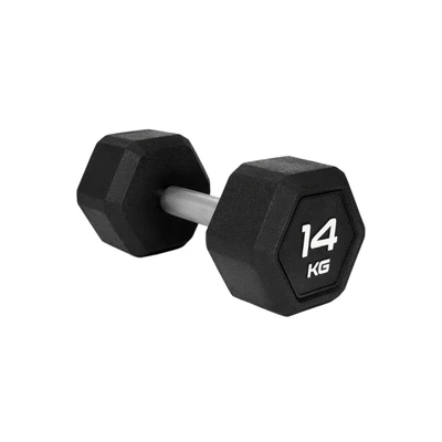 Гантель гексагональная STARFIT DB-301PRO 14 кг, обрезиненная, черный 881213423