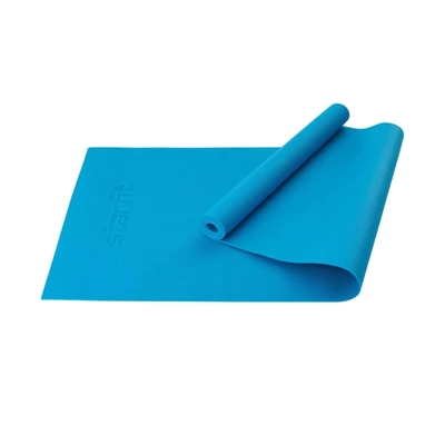 Коврик для йоги и фитнеса STARFIT FM-101 PVC, 0,4 см, 183x61 см, синий 934782977