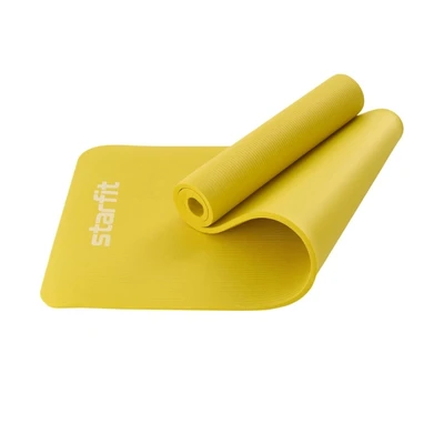 Коврик для йоги и фитнеса STARFIT FM-301 NBR, 1,5 см, 183x61 см, желтый 1540064999