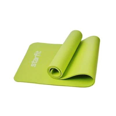 Коврик для йоги и фитнеса STARFIT FM-301 NBR, 1,0 см, 183x61 см, лаймовый 125289090