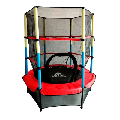 Батут DFC JUMP KIDS 55' красн/желт/син, сетка (137см) 1750712024