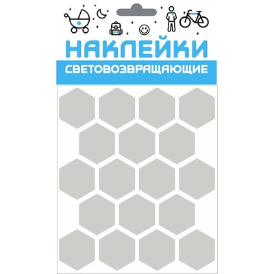 Наклейка световозвращающая COVA SPORT 'Сота',100х85mm 402667083