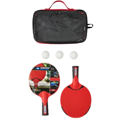 Набор н/т Donic-Schildkrot Outdoor Weatherproof (2 ракетки + 3 мяча + чехол) 1239943804