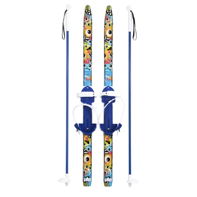 Лыжи детские Быстрики Мультяшки с палками 90/90 см крепление Цикл (12) в сетке 6742-00 1314591465
