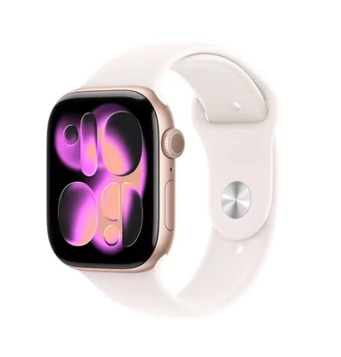 Apple Watch Series 11 46mm Rose Gold Aluminium Case with Light Blush Sport Band - S/M (MEV64X/A) 1353898221