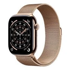 Apple Watch Series 11 + Cellular 46mm Gold Titanium Case with Gold Milanese Loop - S/M (MFD74ZP/A) 1489796737