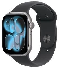 Apple Watch Series 11 46mm Space Grey Aluminium Case with Black Sport Band - S/M (MEV04X/A) 1947714580