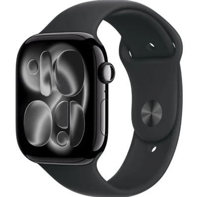 Apple Watch Series 11 46mm Jet Black Aluminium Case with Black Sport Band - M/L (MEUX4LW/A) 2006843456