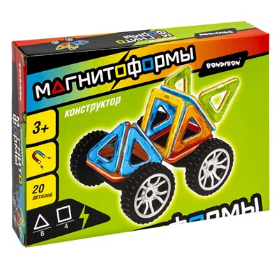 Магнитный конструктор Bondibon "Магнитоформы Машина" 20 деталей (арт. ВВ4403) 1769530653