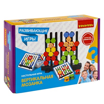 Развивающая настольная игра "ВЕРТИКАЛЬНАЯ МОЗАИКА" Bondibon (арт. ВВ6355) 1925035372