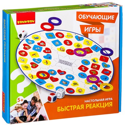 Обучающая настольная игра "БЫСТРАЯ РЕАКЦИЯ" Bondibon (арт. ВВ2410) 247902595