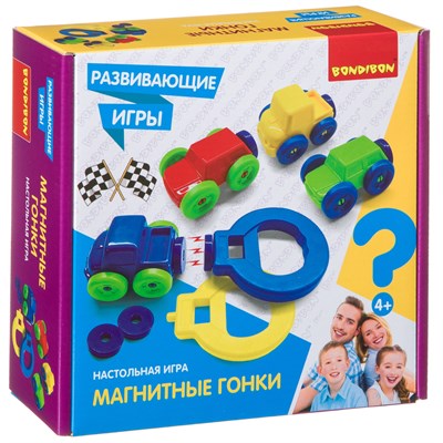Развивающая настольная игра "МАГНИТНЫЕ ГОНКИ" Bondibon (арт. ВВ4478) 2125962893