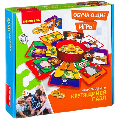 Обучающая настольная игра "КРУТЯЩИЙСЯ ПАЗЛ" Bondibon (арт. ВВ2418) 368909222