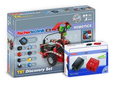 Комплект "Первооткрыватель" Fischertechnik + аккумуляторный набор 377384334