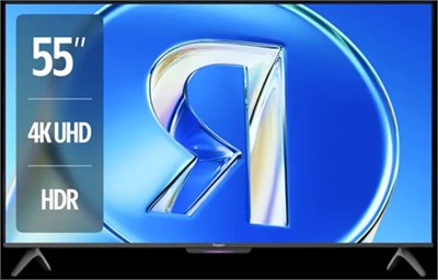 55" Телевизор Яндекс ТВ Станция Бейсик с Алисой (YNDX-00080) 4K UHD QLED Smart TV EAC 95807819