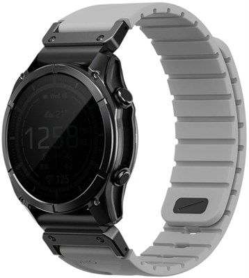 Силиконовый ремешок UNIQ Fluo для Garmin 22 mm (Mist Grey) серый 223797616