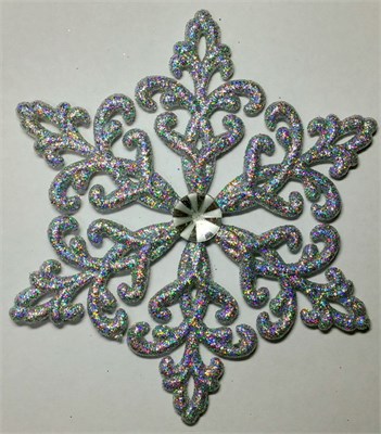 Елочное украшение "Снежинка кристалл" в ассортименте, 120*10мм 1973599203
