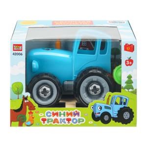 Конструктор с отвёрткой СИНИЙ ТРАКТОР, 17 дет. Город мастеров 42006-ZH