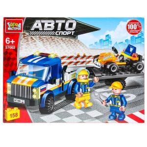 Конструктор ПЕРЕВОЗЧИК с гонкой, 158 дет. Город мастеров 57002-KK