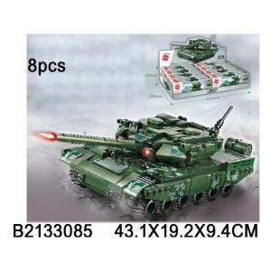 Конструктор пласт. танк со светом в кор. в дисплее BRICK42301 (18) (18)