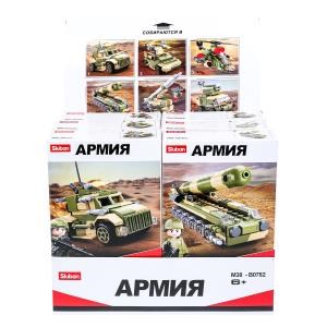 Конструктор пласт. машина ВОЕННАЯ в дисплее (русс. уп.) M38-B0782 (12)