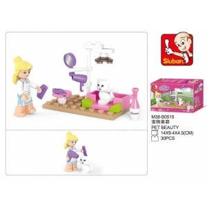 Конструктор пласт. с фигуркой, 30дет. в русс. кор. в кор.64шт M38-B0515 (64)