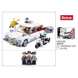 Конструктор пласт. машина с фигурками, 411дет. в русс. кор. M38-B1099 (16)