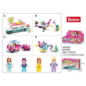 Конструктор пласт. транспорт+фигурки в кор. в дисплее (русс. уп.) M38-B0921 (64)