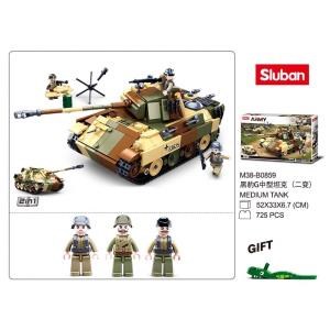 Конструктор пласт. танк с фигурками, 725дет. в русс. кор. M38-B0859 (12)