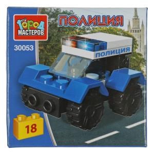 Конструктор полицейская машина, 18 дет. Город мастеров 30053-JS