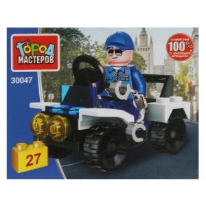 Конструктор ПОЛИЦЕЙСКИЙ на машине, 27дет. Город мастеров 30047-JS