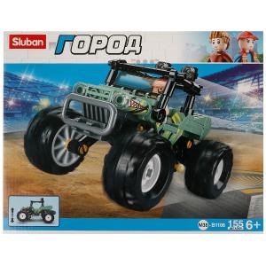 Конструктор пласт. машина с фигуркой, 155дет. в русс. кор. M38-B1106