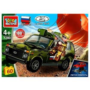 Конструктор LADA 4х4 на парашюте, 60 дет. (легко собрать) Город мастеров 7280-CY