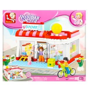 Конструктор пласт. супермаркет с фигурками, 289дет. в русс. кор. 33*28*6см в кор.16шт M38-B0529